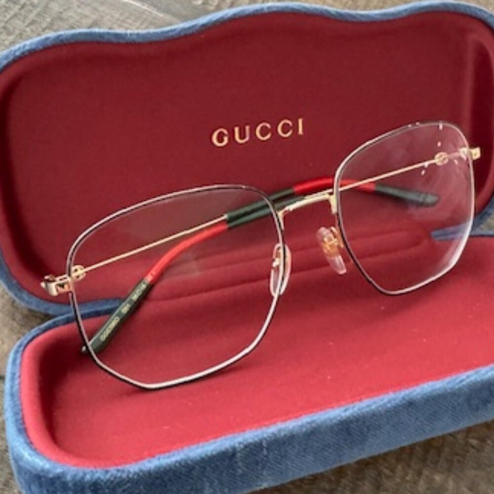 Gucci Glasses Gold / Black NEW